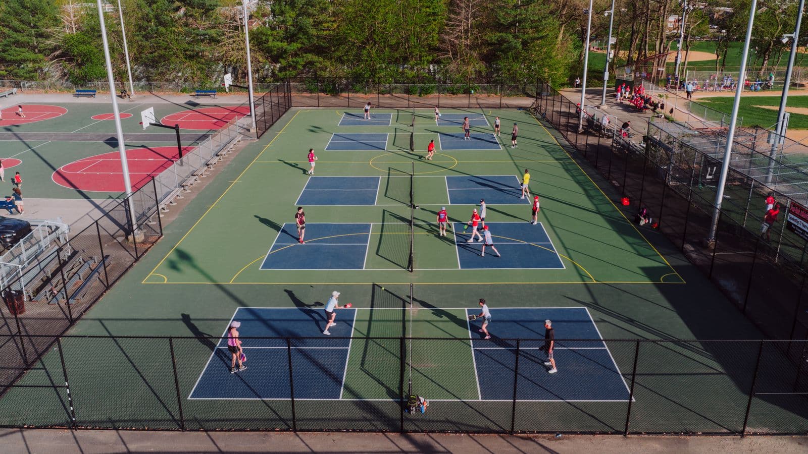Pickleball players on the courts in Winnipeg
